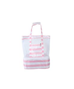 Insulated Cooler Beach Bag Hamptons Blush Pink