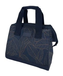Sachi Insulated Lunch Bag Navy Leaves