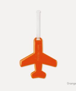 Vivid Aeroplane Luggage Tag Orange